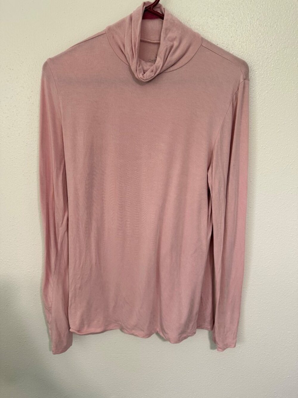 Cuddl Duds Softwear with Stretch Turtleneck Pink L/S Womans L